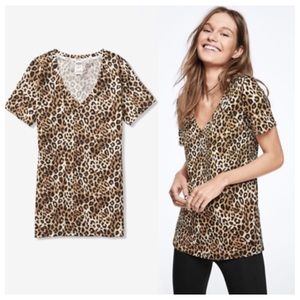 NWT Victoria Secret PINK Leopard Perfect Crew